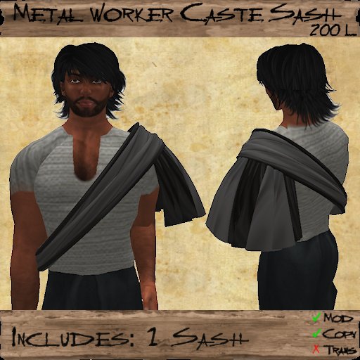 Caste of Metal Worker Shoulder Sash