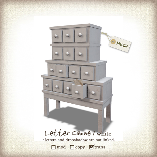 (iTuTu) Letter Cabinet / white