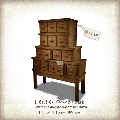 (iTuTu) Letter Cabinet / dark