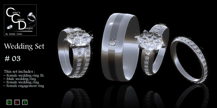 CCD - Wedding Rings Set #3 - Diamond Ring Engagement Rings Bridal