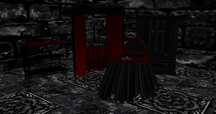 Baby Group Goth - Red/Bats