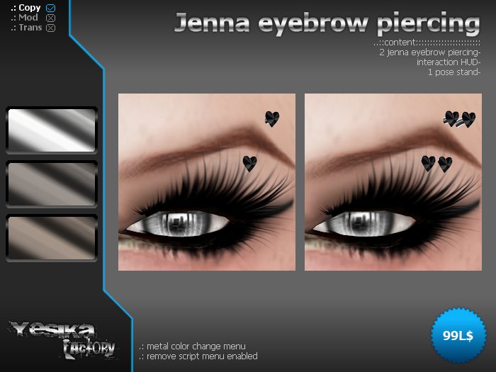 ..:: Yesika Factory ::.. Jenna Piercing - Eyebrow (Box)