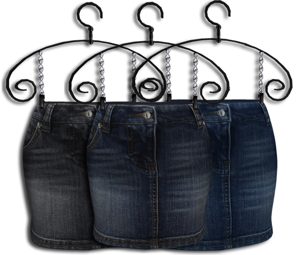 ((Crystal Line))Denim skirt-FAT Pack(Mesh)