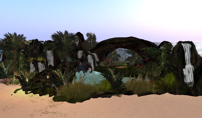 Bungle in the Jungle!  Waterfall, Cave, Grotto, Pool 