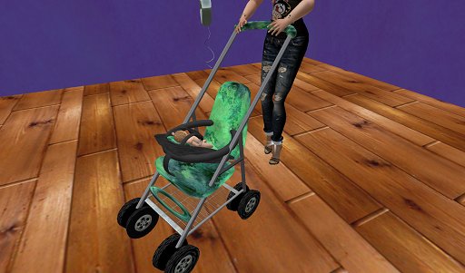 Stroller Pushable (green) V2  (BOXED)
