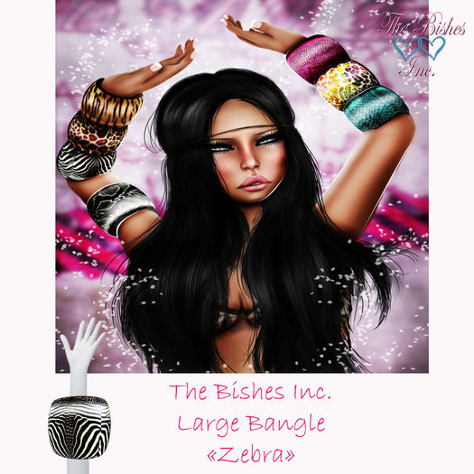 The Bishes Inc.~Large Bangle Zebra~