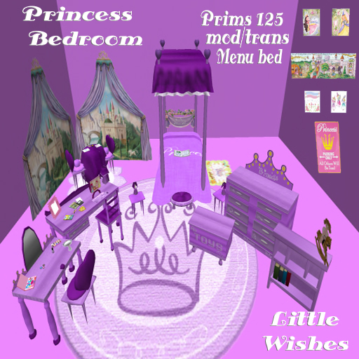 Second Life Marketplace Princess bedroom