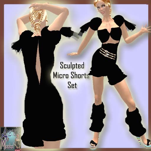 Shorts sculpted bunched set