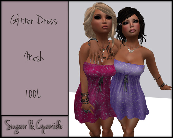 **S&C** Orange Glitter Dress