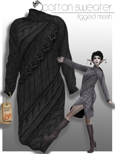 !gO! Cotton sweater black