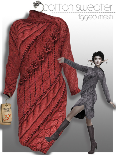 !gO! Cotton sweater red