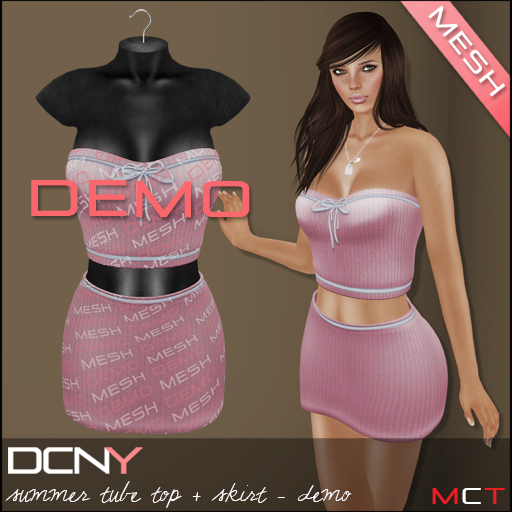 DCNY MESH Summer Tube Top & Skirt *DEMO*