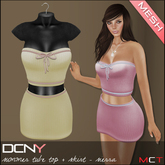 DCNY MESH Summer Tube Top & Skirt in Sierra