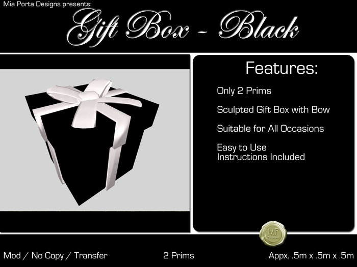 * MPD * Gift Box Dollarbie - Preto