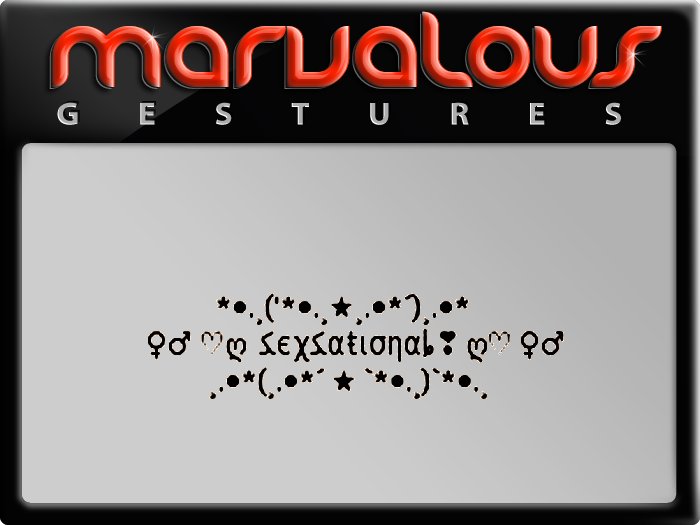 SEXSATIONAL! GESTURE