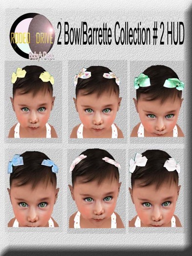 Zooby 2 bow & barrette Collection Pastels