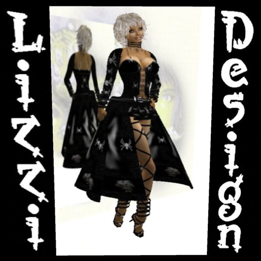 FULL PERM SEXY BLACK OUTFIT, SHOES & ACCESSORIES - 10L
