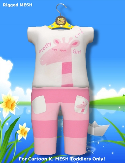 >Cartoon K. Toddlers< Mesh Set 01 - Model: The Pink Giraffee