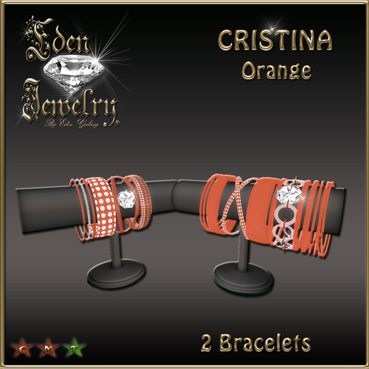 2 BRACELETS CRISTINA ORANGE