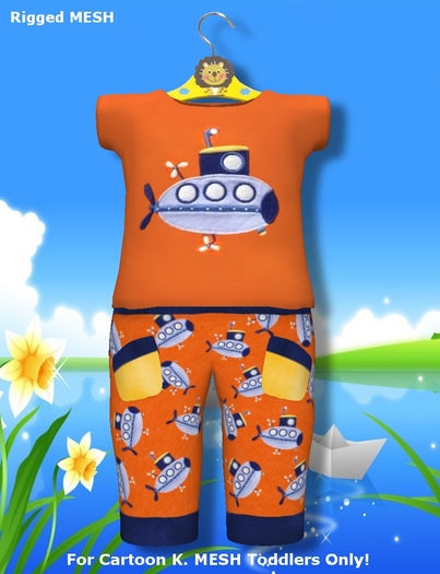 >Cartoon K. Toddlers< Mesh Set 01 - Model: Submarine