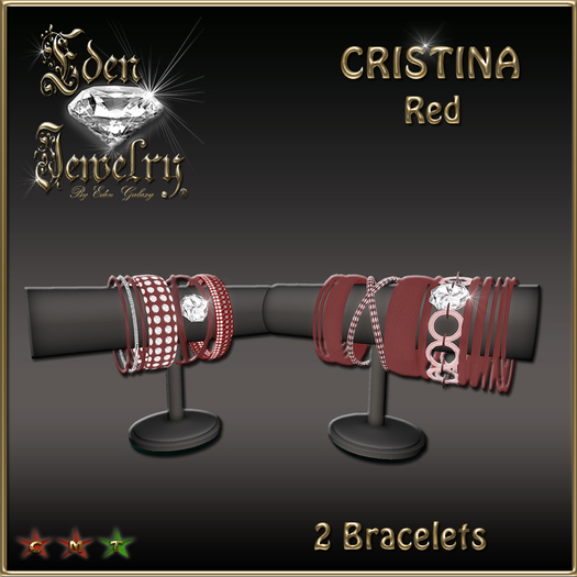 2 BRACELETS CRISTINA RED
