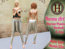 Heroes Art.-Harem Turkish Pants- Light Grey Time Woman Mesh Pants Box