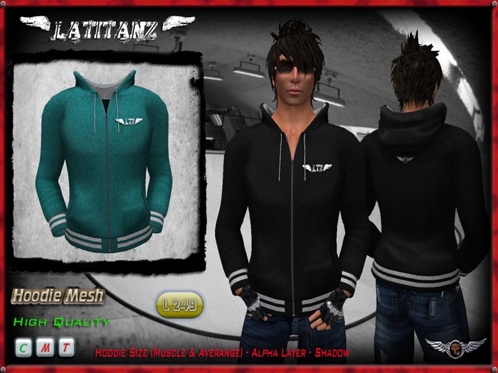 <<< LATITANZ >>> Hoodie Man - Osiris Cyan  