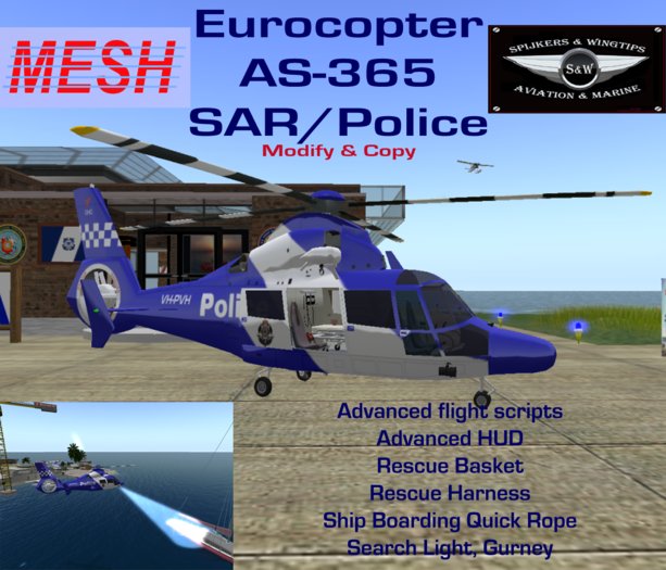 Eurocopter AS-365 Police SAR Helicopter