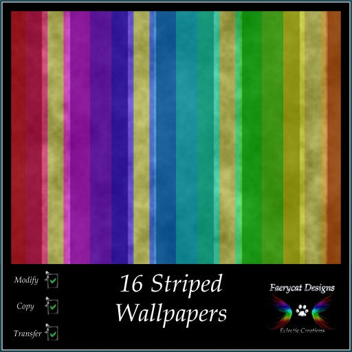 *FCD* Striped Wallpaper - 16 colours