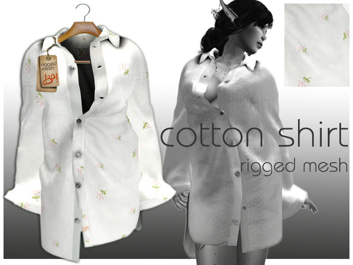 !gO! cotton.shirt.flower-beige.fem.