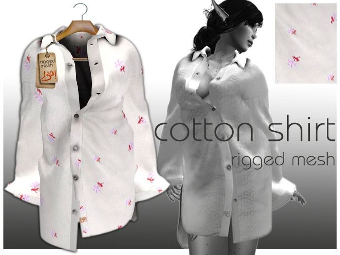 !gO! cotton.shirt.flower-red.fem.