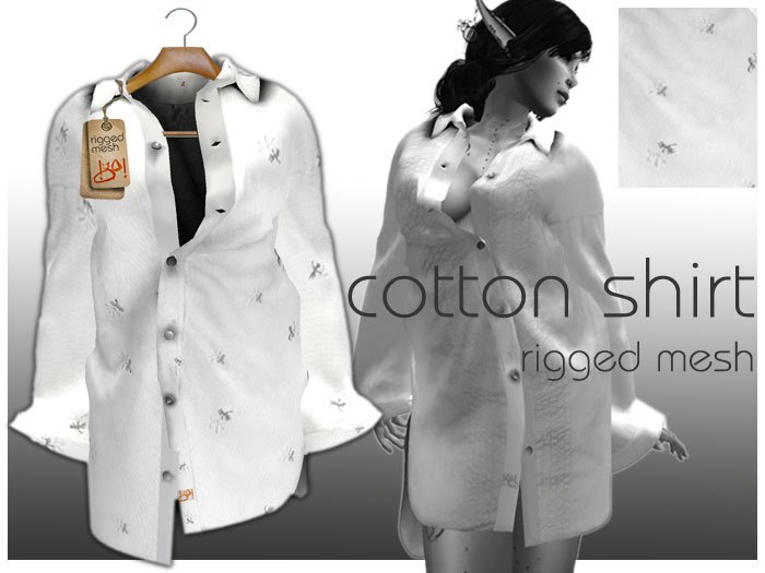 !gO! cotton.shirt.flower-gray.fem.