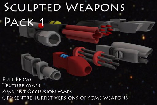 Sculpted Sci-fi Weapons Pack 1