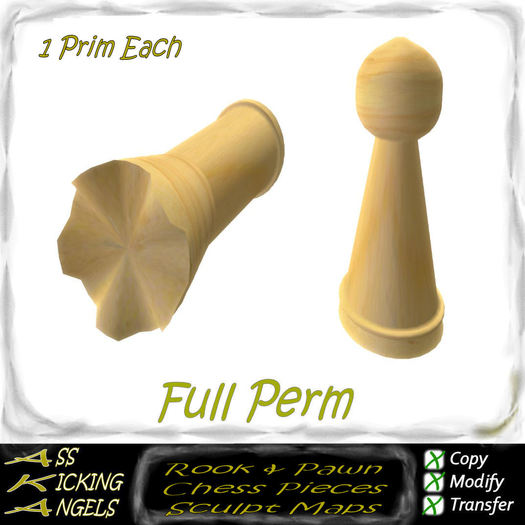 AKA Rook and Pawn Chess Pieces Sculpt Maps Ad Full Perm