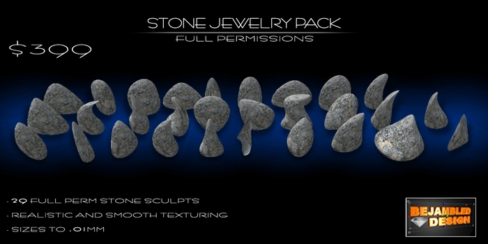 Full Perm Sculpted Jewelry Stone Pack