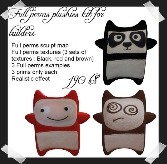 Full Perms plushies kit for builders