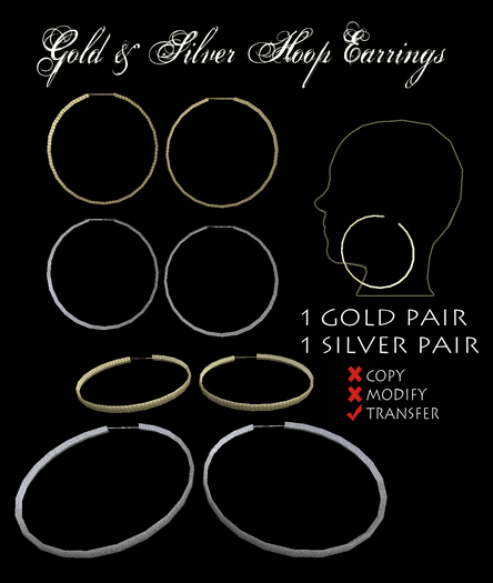 Gold & Silver Hoop Earrings (Boxed)