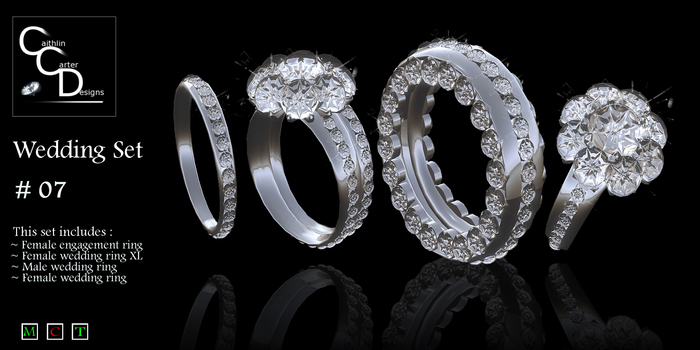 CCD - Wedding Ring Set #07 - Diamond Ring Engagement Rings Bridal