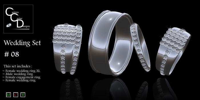 CCD - Wedding Rings Set #08 - Diamond Ring Engagement Rings Bridal