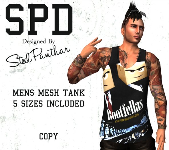 SPD Mens Mesh Tank - Boot Fellas (Boxed)