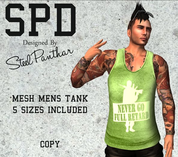 SPD Mens Mesh Tank - Full Tard (Boxed)