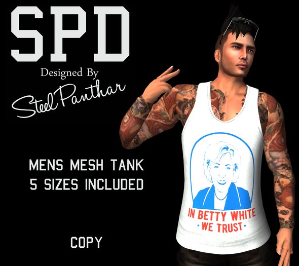 SPD Mens Mesh Tank - Betty Love (Boxed)