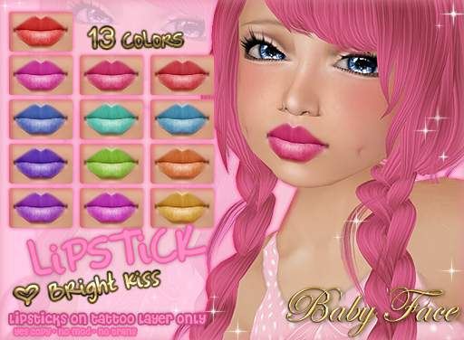 :*BABY*: BRIGHT KISS LIPSTICK on tattoo layer 