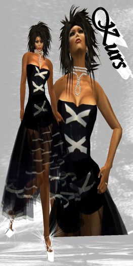 FULL PERM SEXY BLACK FORMAL DRESS, SHOES & ACCESSORIES - 10L