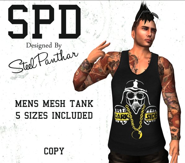SPD Mens Mesh Tank - Darkside