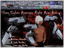 ~ Medusa Accessories ~ Silver Cyber Avenger Right Armor(Boxed)