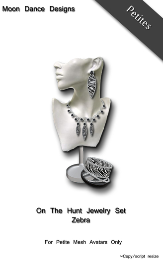 .:MDD:. On the Hunt Jewelry-Zebra *PETITES*