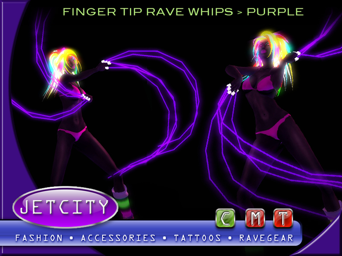 JETCITY - Finger Tip Rave Whips > PURPLE
