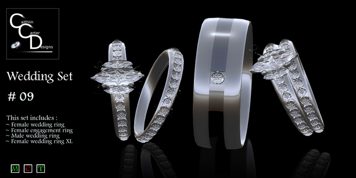 CCD - Wedding Ring Set #09 - Diamond Ring Engagement Rings Bridal