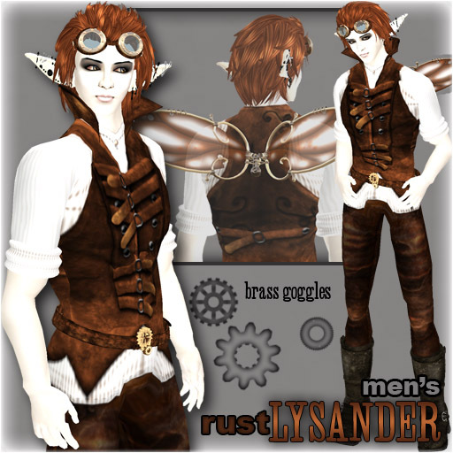 (men's)(rust) Lysander ~silentsparrow~ steampunk set